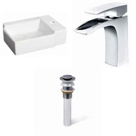 16.25-in. W Above Counter White Vessel Set For 1 Hole Right Faucet -  AMERICAN IMAGINATIONS, AI-34052
